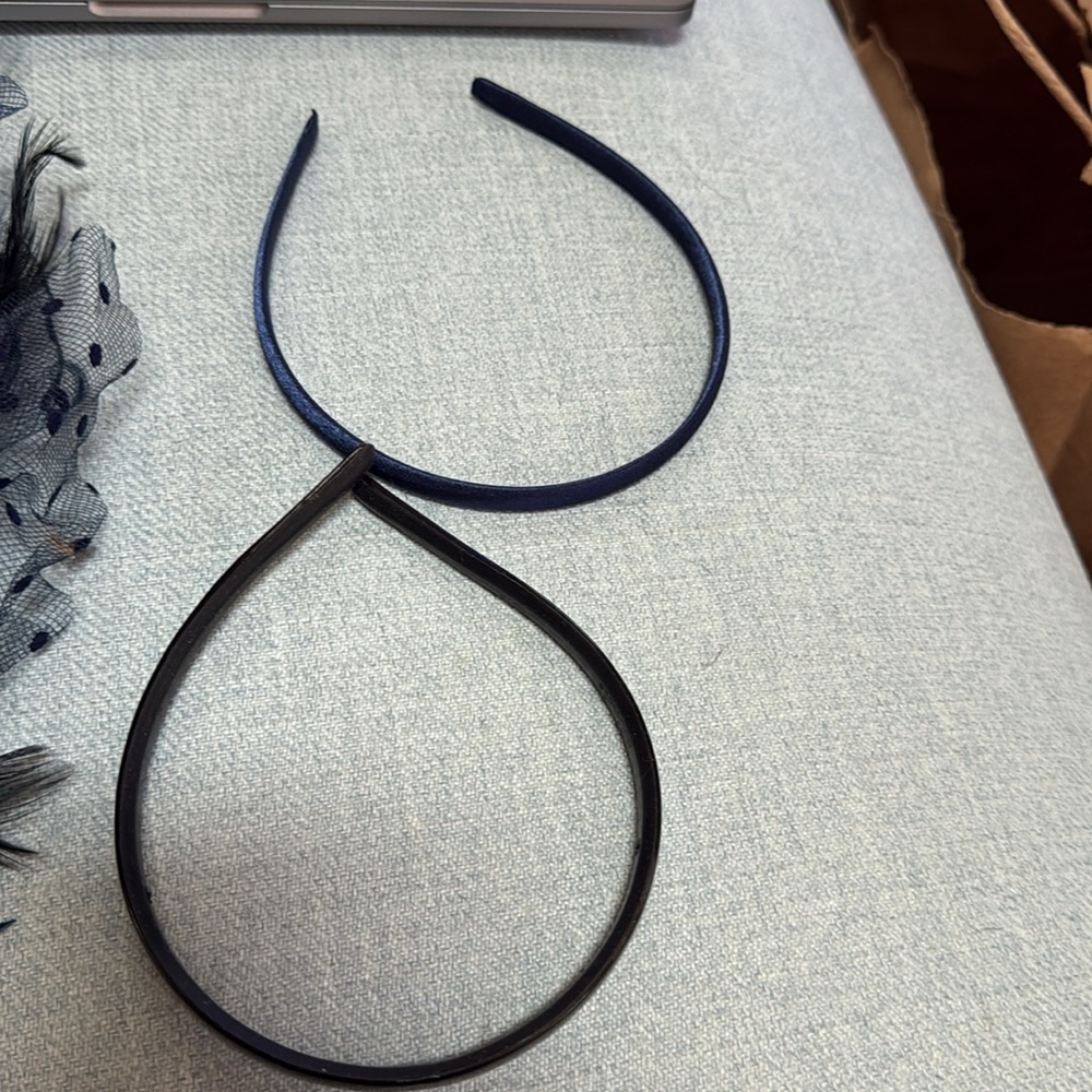 Navy blue Fascinator by MyCharm - Picture 2 of 6